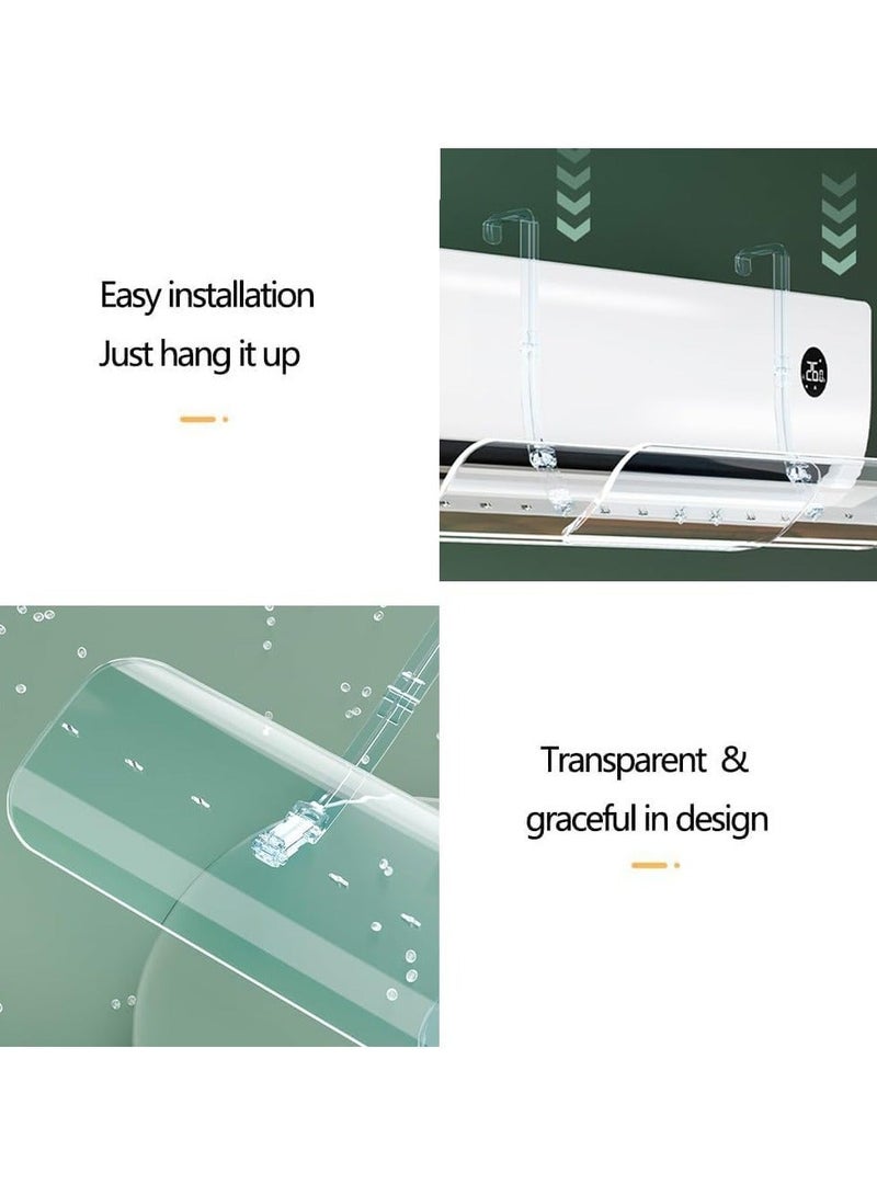 بيوينتي عازل تدفق هواء مكيف قابل للتعديل والتمديد، لملائم أجهزة التكييف المنفصلة (50-100 سم)، مقاوم للتيار المباشر، لا يتطلب تثبيتاً مثقوباً، مناسب للمنزل والمكتب. - Image 4